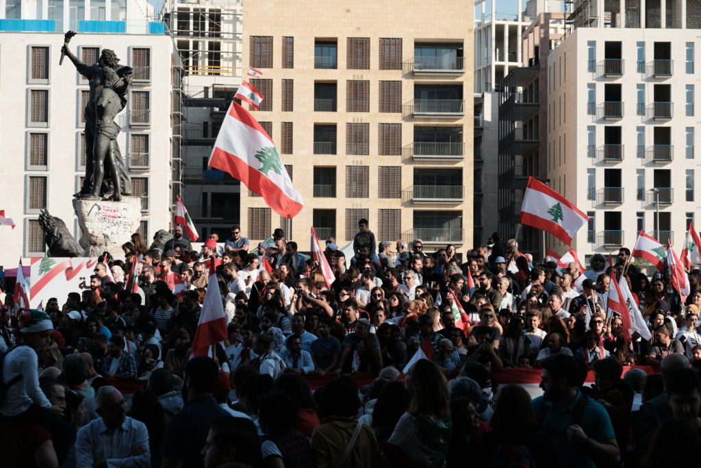 Protesters in Lebanon