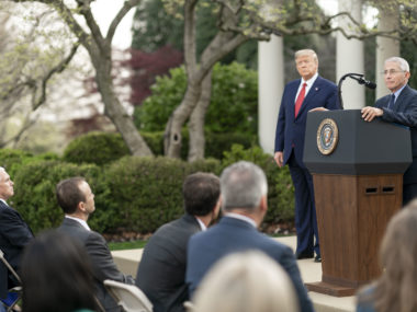 US President Trump and Director of the National Institute of Allergy and Infectious Diseases Dr. Anthony Fauci. Photo courtesy of The White House.