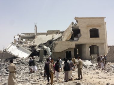 A destroyed house after an airstrike in Yemen. Photo courtesy of Mr. Ibrahem.