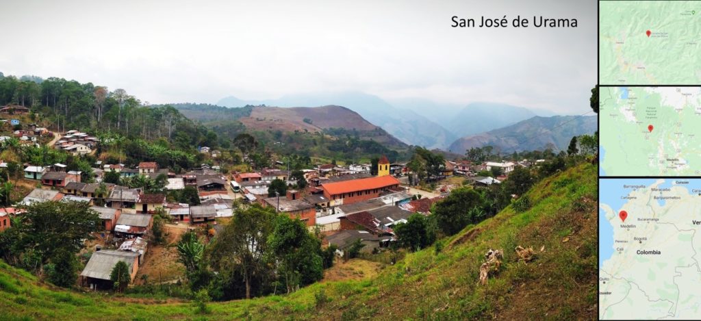 Panoramic view and location of Urama, Photo courtesy of Edwin 